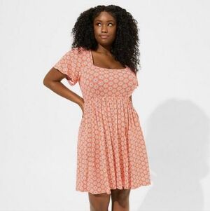 Floral Orange Summer Dress